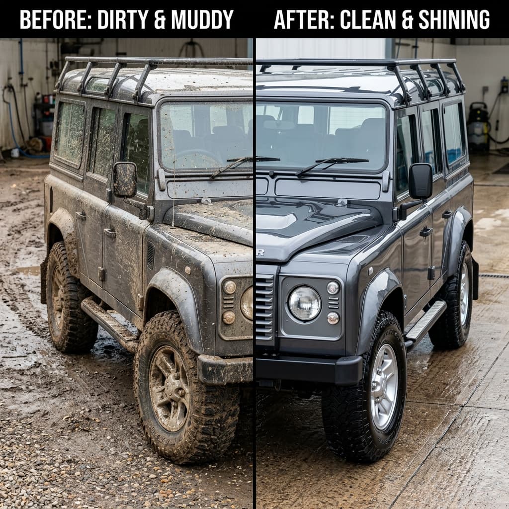 Before and after detailing