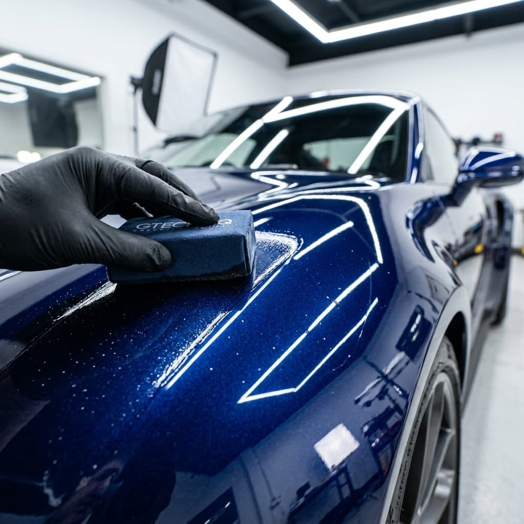 Ceramic coating applied to car